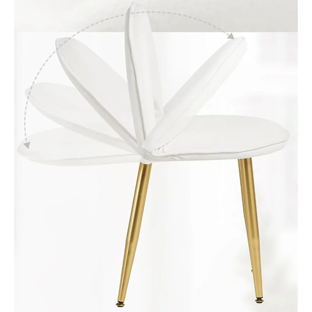 La chaise en velours et son dossier incliné